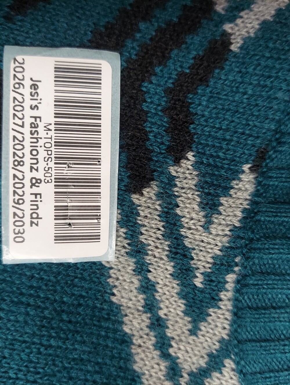 NFL Philadelphia Eagles Unisex Teal Fair Isle Pullover Crewneck Knit Sweater - Picture 6 of 16
